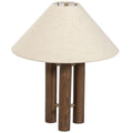 Lampa sto owa o subtelnym charakterze z subtelnym wyrazem w odcieniu bieli