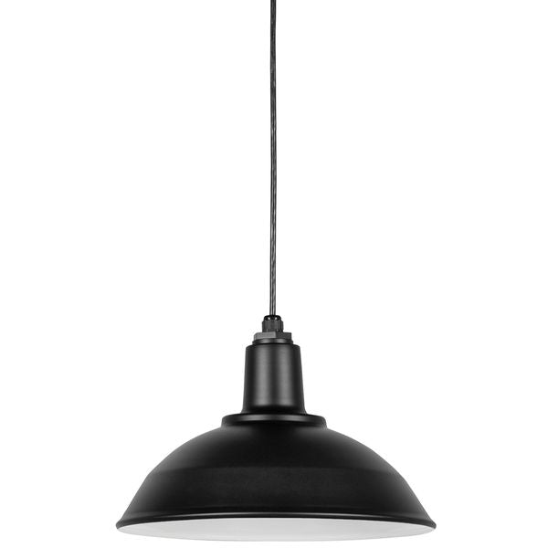 Lampa wiszaca o ponadczasowym wygladzie z wyraznym zarysem w odcieniu czerni